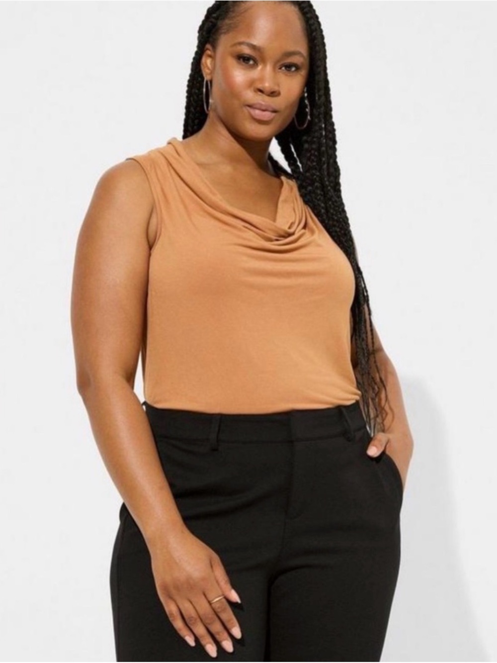 Studio Torrid  Jersey Drape Neck Top